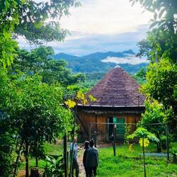 The main house of la Cruz Verde in the jungle