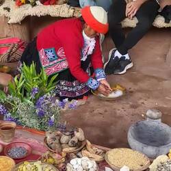 A demonstration of washing wool