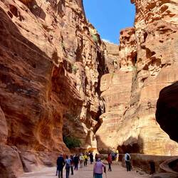 die wunderschöne Schlucht Al Siq