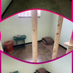 A MAT, A TABLE and A POT (toilet). Mandela did not even have a bed.