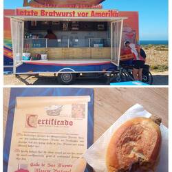 Die letzte Bratwurst vor Amerika, der Weg bis hierher war lang