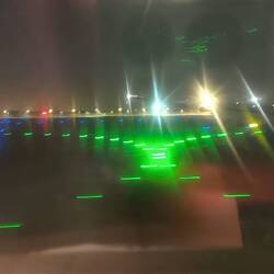 Changi airport lights on take off