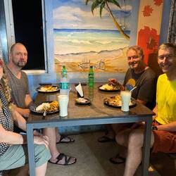 Dinner again tonight with Tom and Brian