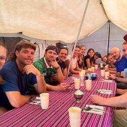 Saskia, Sid, Ash, Lauren, Elin, Marielle, Lea, Matthew, Nathan, Britt, Ophelia, Ian, Tommy and Ben