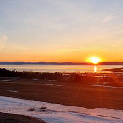 Traumhafter Sonnenuntergang am St Lorence River bei Rivière-du-Loup