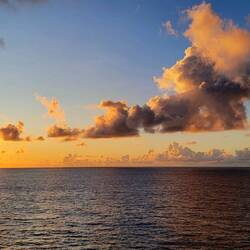 Mui captures sunrise this morning -- Aboard Insignia.