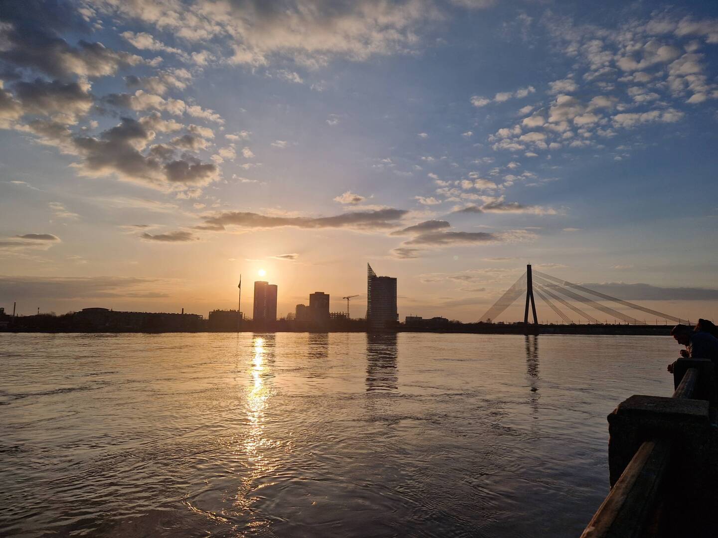 Sonnenuntergang über der Düna