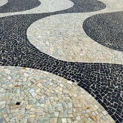 the typical pavement at the Copacabana