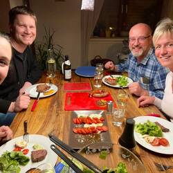 Bei Nina und Sascha. Vielen lieben Dank für die spontane Gastfreundschaft und den gemütlichen Abend