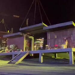 House construction during interval.