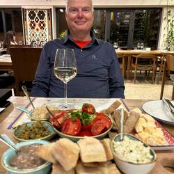 Dinner at Mark's new favorite wine bar.