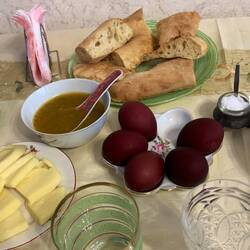 Always red eggs for Easter.