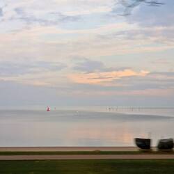 Erste Blicke aus dem Bus Fenster