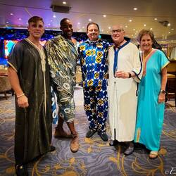 Our friends Pat & Norm with CD Ray, Illia, and Keenan -- Aboard Insignia.