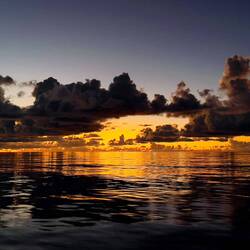 Our farewell Africa sunset -- Aboard Insignia.