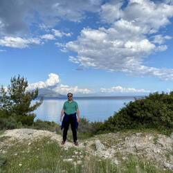 Im Hintergrund das türkische Festland