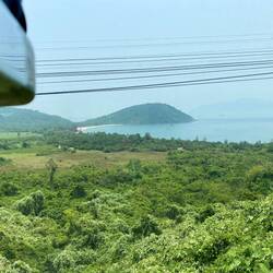 ... super Aussicht aus dem Zug die Küste entlang.