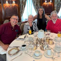 With Younga & David ... RTW Brunch in the Grand Dining Room -- Aboard Insignia.