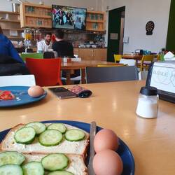 Kostenloses Frühstück im Hostel