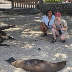 Dominica and I with the sea lions 🥰
