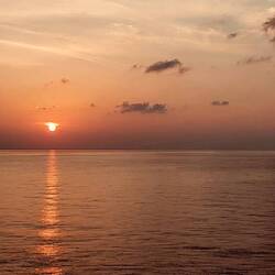 Sunrise sailing the Arabian Sea — Aboard Insignia.