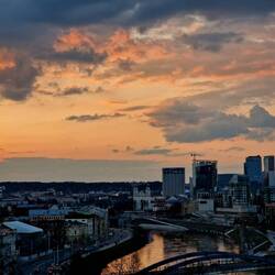 Sonnenuntergang über Vilnius