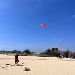 Strand bei Torre Vado- fast kein Mebsch am Strand
