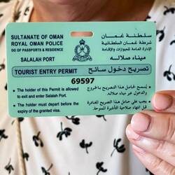 Landing card that we had to carry while off the ship