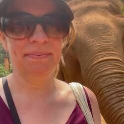 "Lady, you are not getting the bananas out of the bag fast enough."