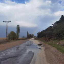Mit einem kleinen Regenbogen