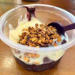 Stop at petrol station incl. Açai-icecream