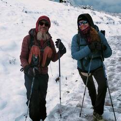 Abstieg Überraschung: Schneefall über Nacht