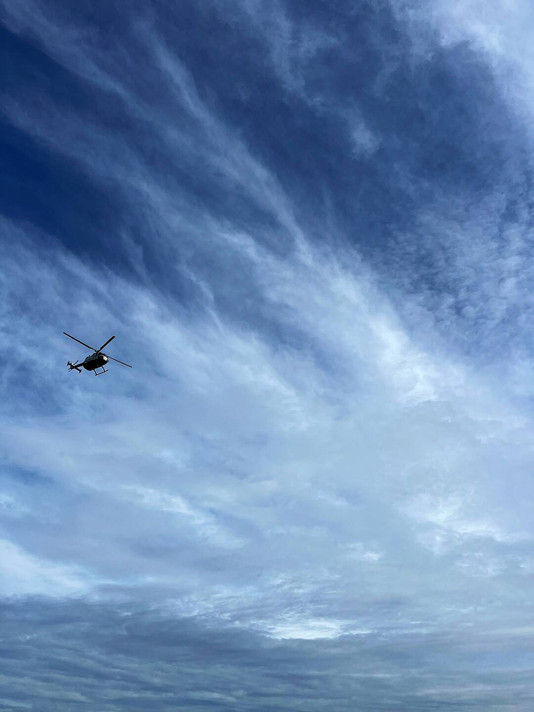 saw a helicopter
