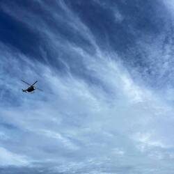 saw a helicopter