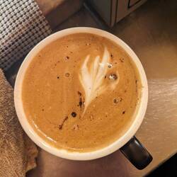 Me practicing my shitty latte art