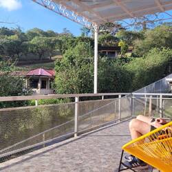 Die Terrasse unserer Unterkunft