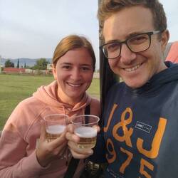 Tradition muss sein - Cüpli nach erfolgreicher Landung😎