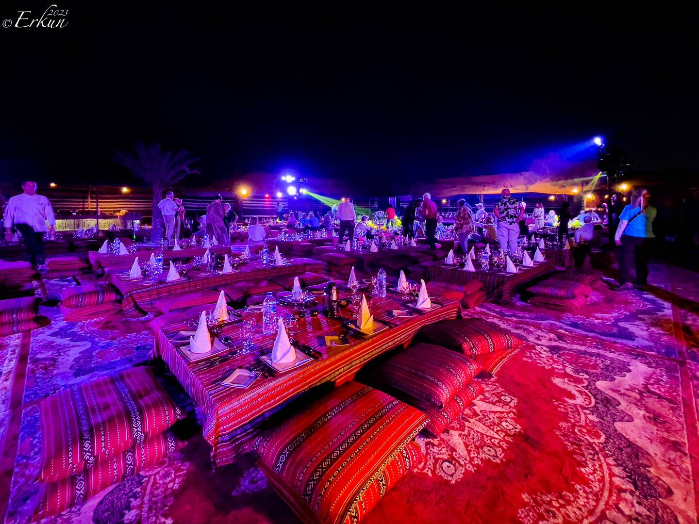 Welcome to dinner in the desert — Al Maha Luxury Resort Bedouin Camp — Dubai, UAE.