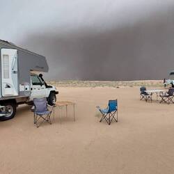 Sandsturm in der Wüste