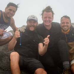 We made it! (Featuring our guide, Harold)