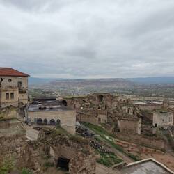 One of the main mosques and ruins below