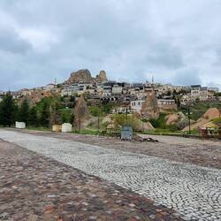Uchisar Castle in distance looking west