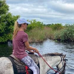 me and the most stubborn, but super cute little horse