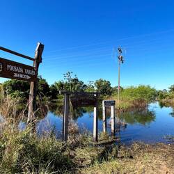 road to the Pousada is still under water