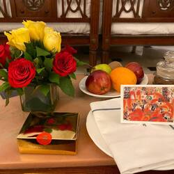 So lovely to find all of this in our room!