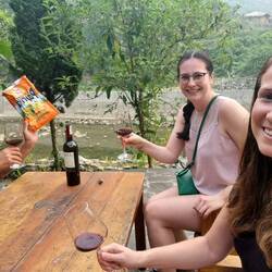 Letzter Abend mit Corine bei einem guten tropfen Wein und Zweifel Chips 🍷😔