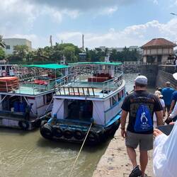 Heading to the boat