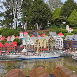 Tiny Bergen, complete with Bryggen shops and the funicular going up the hill