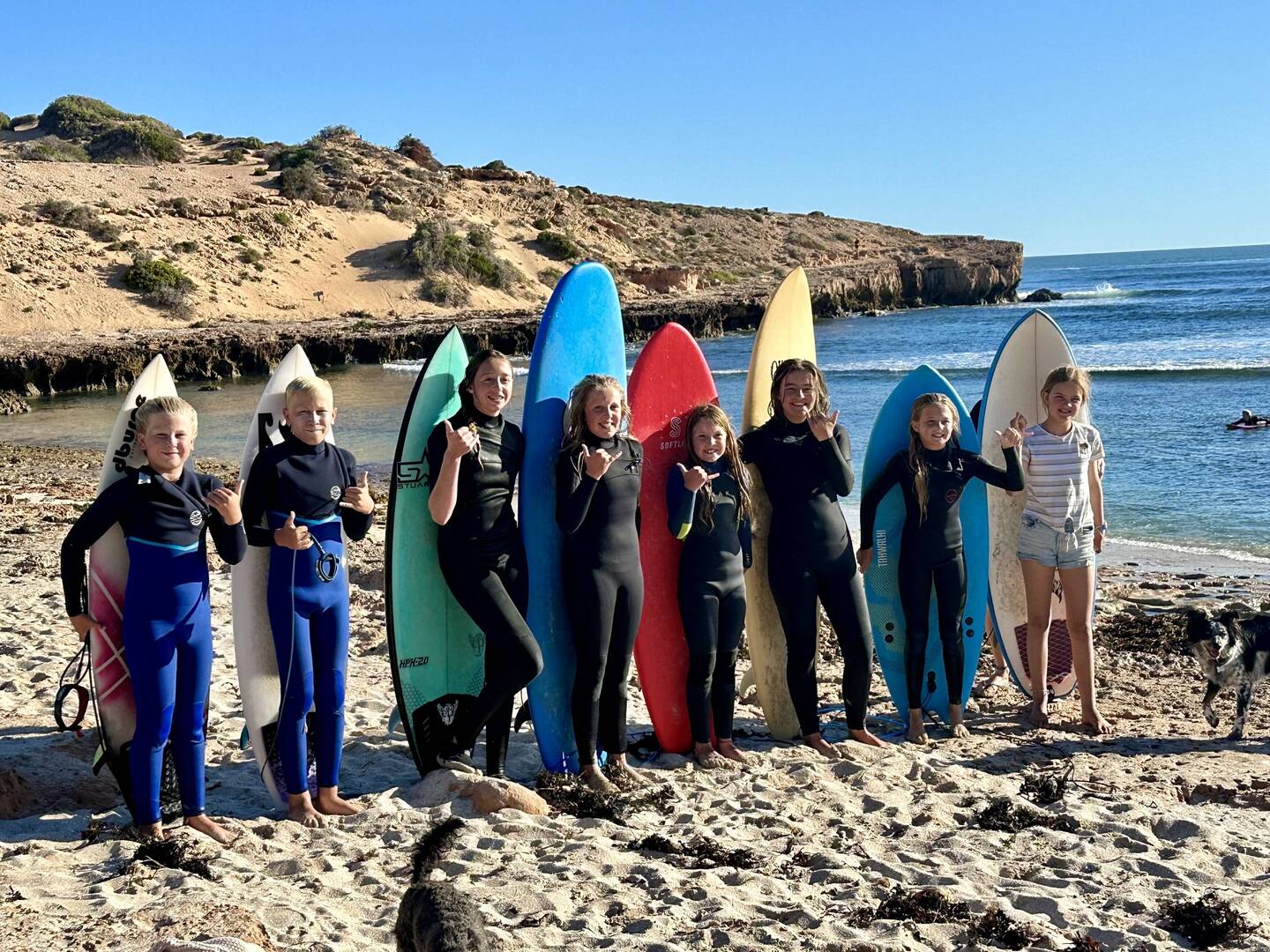 Grommets surf sess at Catus