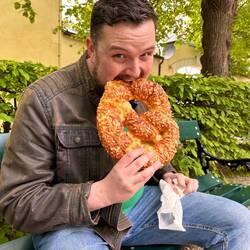 Didn't think the pretzels would be bigger than our heads